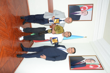 Saatlıda əslən Saatlı rayonundan olan dünya çempionu Elbəy Alışovla görüş keçirilib