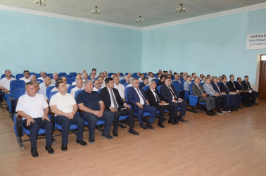 Saatlı rayonunda kənd təsərrüfatının və emalı sahələrinin inkişafına dair  yaradılmış Qərargahın iclası keçirilib