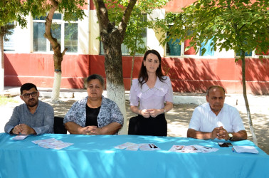 Saatlı rayonun Dədə Qorqud kəndində “Erkən nikah”, “Dini radikalizm” və Narkomaniyaya qarşı mübarizə” mövzusunda tədbir keçirildi