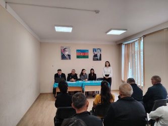 erkən evliliklər və qohum evliliklərinin qarşısının alınması məqsədi ilə qanunvericiliyə edilən dəyişikliklər barədə kənd sakinlərinin məlumatlandırılması istiqamətində  tədbir keçirilib