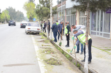 Saatlı rayonunda “Şəhərsalma və Memarlıq İli” çərçivəsində təmizlik aksiyası keçirilmişdir