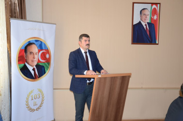 Saatlı rayonunda Ulu Öndər Heydər Əliyevin anadan olmasının 103 illiyi münasibətilə tədbir keçirildi