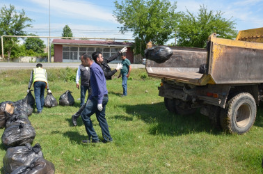 Saatlı rayonunda təmizlik aksiyası keçirilib.