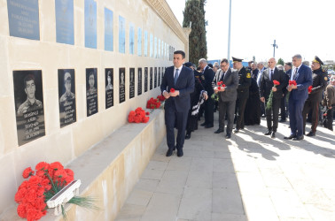 31 Mart – Azərbaycanlıların Soyqırımı Günü ilə əlaqədar Saatlı rayonunda Şəhidlər Abidə-Xatirə Kompleksi ziyarət olundu