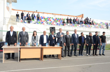 Saatlı rayonunda Ulu Öndər Heydər Əliyevin anadan olmasının 102 illiyinə həsr olunmuş futbol yarışının açılış mərasimi keçirildi.