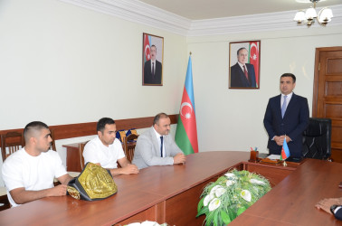 Saatlıda əslən Saatlı rayonundan olan dünya çempionu Elbəy Alışovla görüş keçirilib